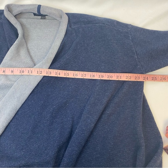 Banana Republic Navy Blue Open Front Cascading Front Sweatshirt - Picture 6 of 9